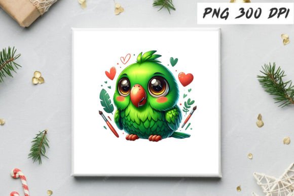 Download Cute and Funny Green Parrot Sublimation - Green Collection