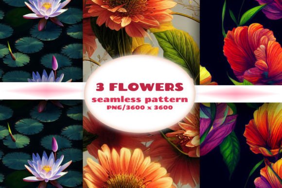 Download Seamless Patterns with Flowers - Flower Collection