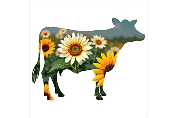 Download Freebie Floral Cow Pattern EPS - Premium Resources