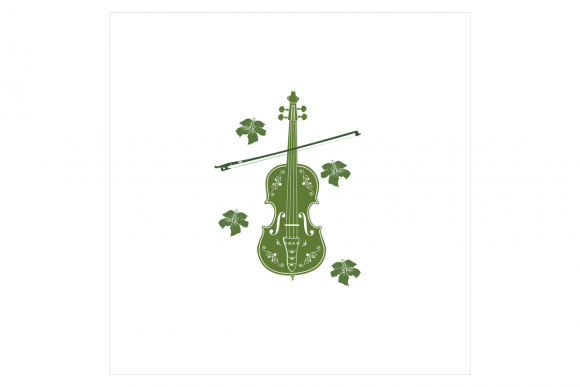 Download Green Leaf Violin or Cello Logo and Icon - Green Collection
