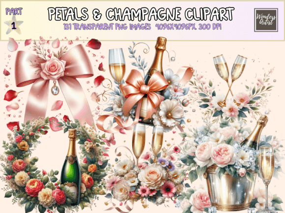 Download Petals &amp; Champagne Clipart - Petals Collection