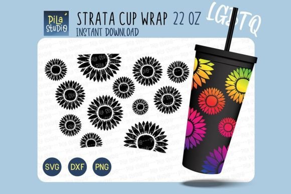 Download Lgbtq Pride Rainbow Sunflower Cricut SVG - Flower Collection