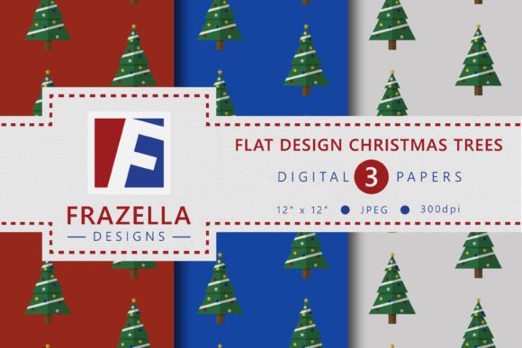 Download Festive Flat Design Christmas Trees - Premium Resources
