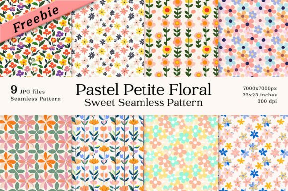 Download Freebie Floral Pastel Seamless Pattern - Premium Bundle