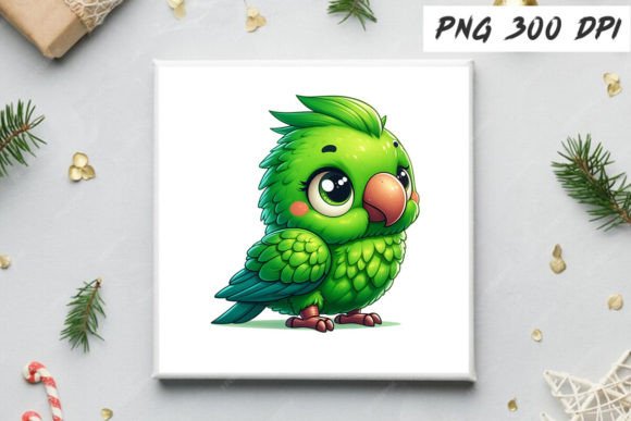 Download Cute and Funny Green Parrot Sublimation - Green Collection